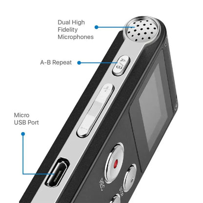 8GB Digital Voice Activated Recorder Portable Tape Recorder Audio Recording Device for Lectures Meetings