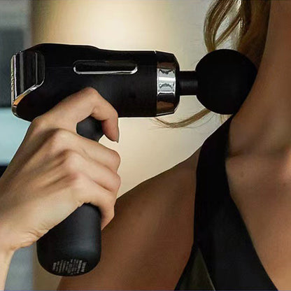 Portable Red Mini Muscle Massage Gun with Four Heads