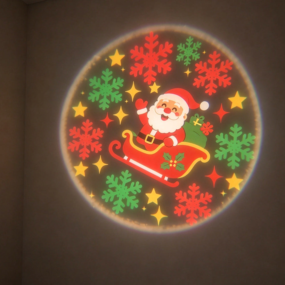 Christmas USB Projector Night Light with 6 Slide Patterns Adults Desktop Lamp