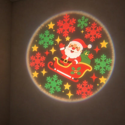 Christmas USB Projector Night Light with 6 Slide Patterns Adults Desktop Lamp