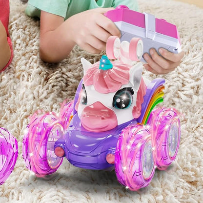 Remote Control 4WD RC Stunt Car 360-degree Rotating with Lights Christmas Gift Style 1