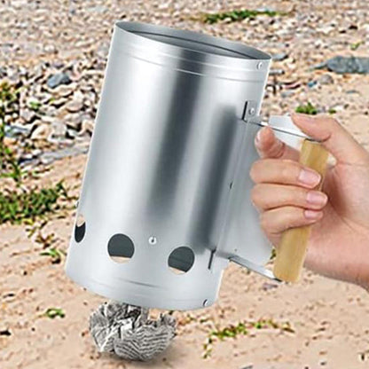 Charcoal Starter Chimney Bucket BBQ Coal Starter for Rapid Fire