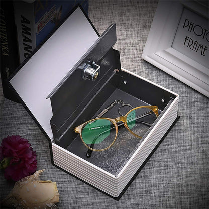 Dictionary Book Secret Money Case  Key Lock Jewellery Security Box  Navy