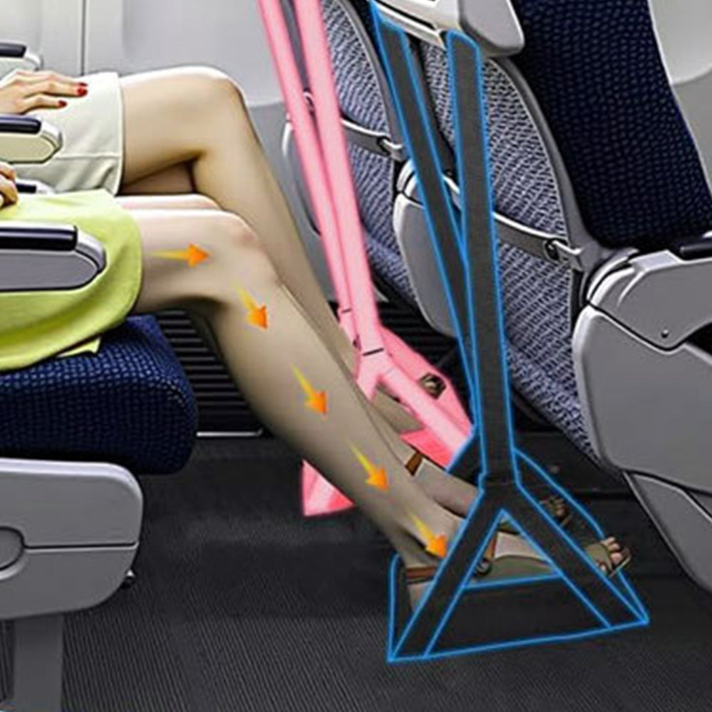 Airplane Foot Hammock Travel Foot Rest for Plane with Adjustable Strap