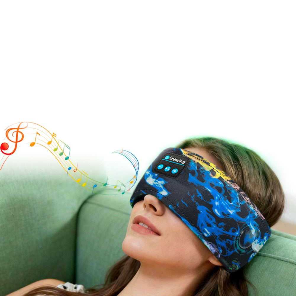 3 in 1 Bluetooth Headband and Eye Mask for Sleeping Meditation and Light Exercise-Blue