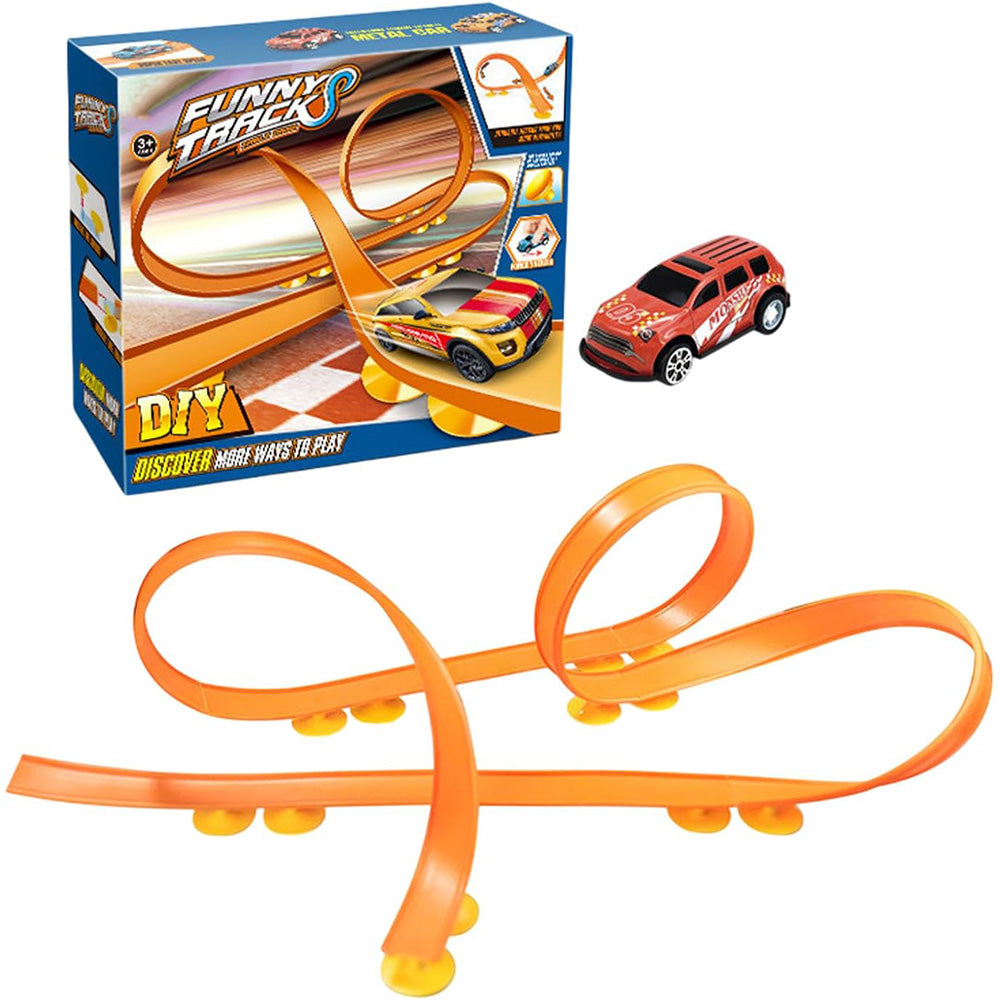 1.9m Track Car Set with Suction Cups for Kids Racing Toy Fun