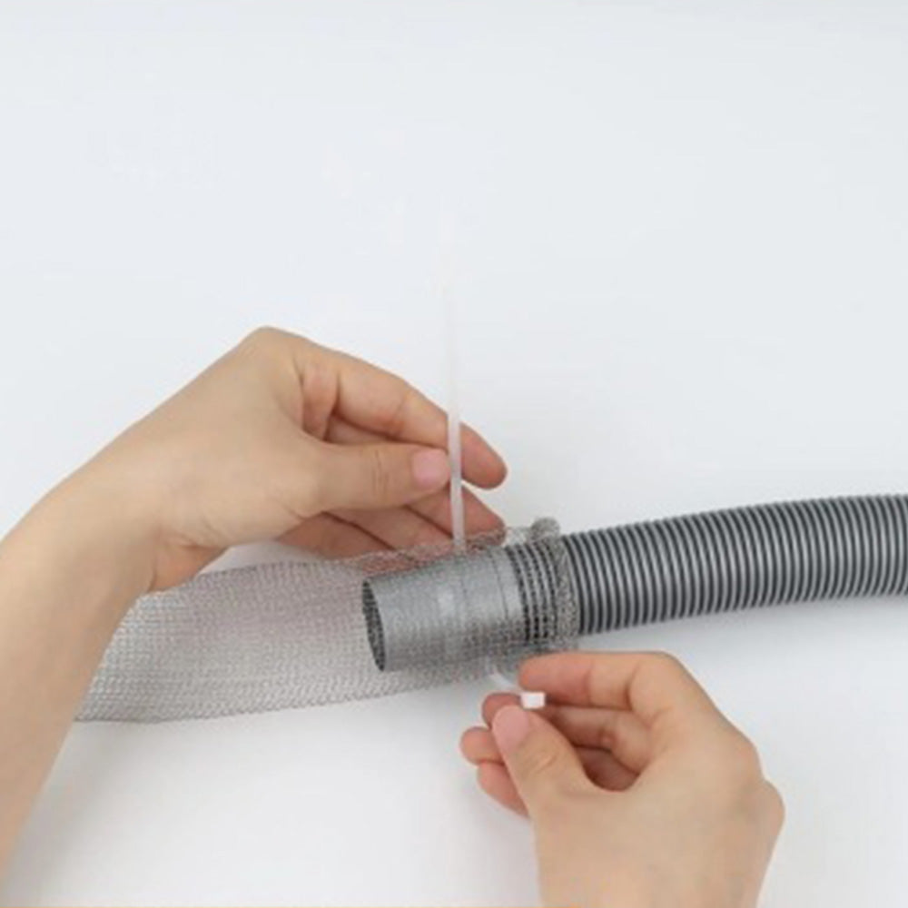 24 Pieces Drain Filter for Washing Machine Stainless Steel Hair Snare Traps with 24 Pcs Cable Ties