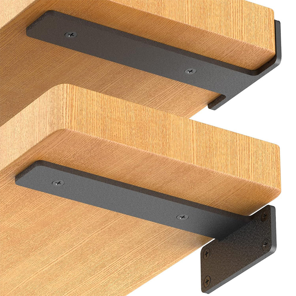2Pcs Hidden Shelf Brackets 0.4 cm Thick for Floating Shelf Support