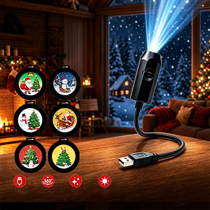 USB Christmas Projection Light with 15 Projection Slides