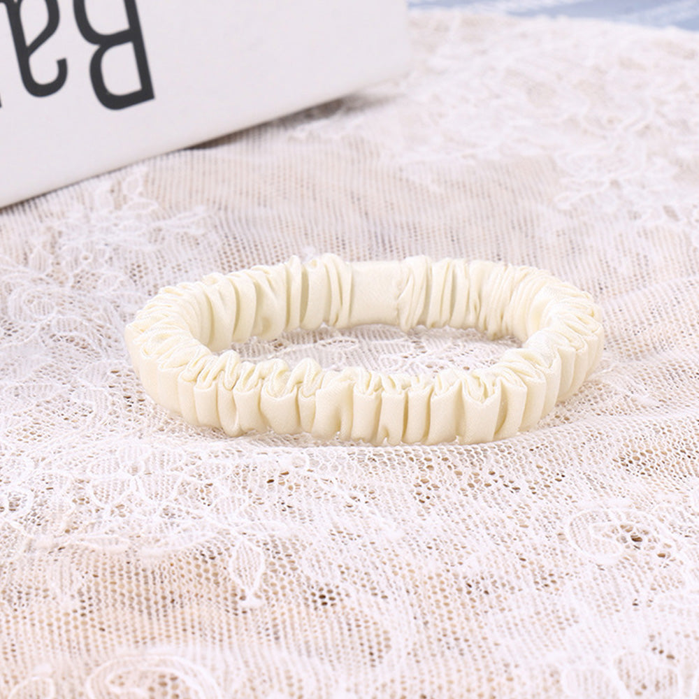 4 Piece 19 Momme Mulberry Silk Scrunchies Elastic Hair Ties