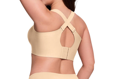 Full Coverage Seamless Wireless Plus Size Bra - Beige