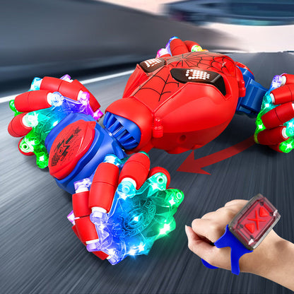 4WD Gesture Sensing RC Stunt Car with Drift Lights & Music Hand-Controlled Toy Red