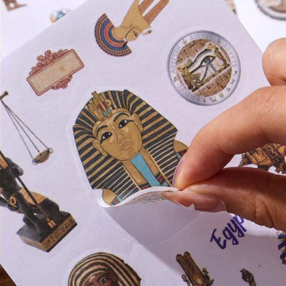 2Pcs Scrapbook Kit Bullet Junk Journal Kit with Scrapbooking Supply-Egyptian