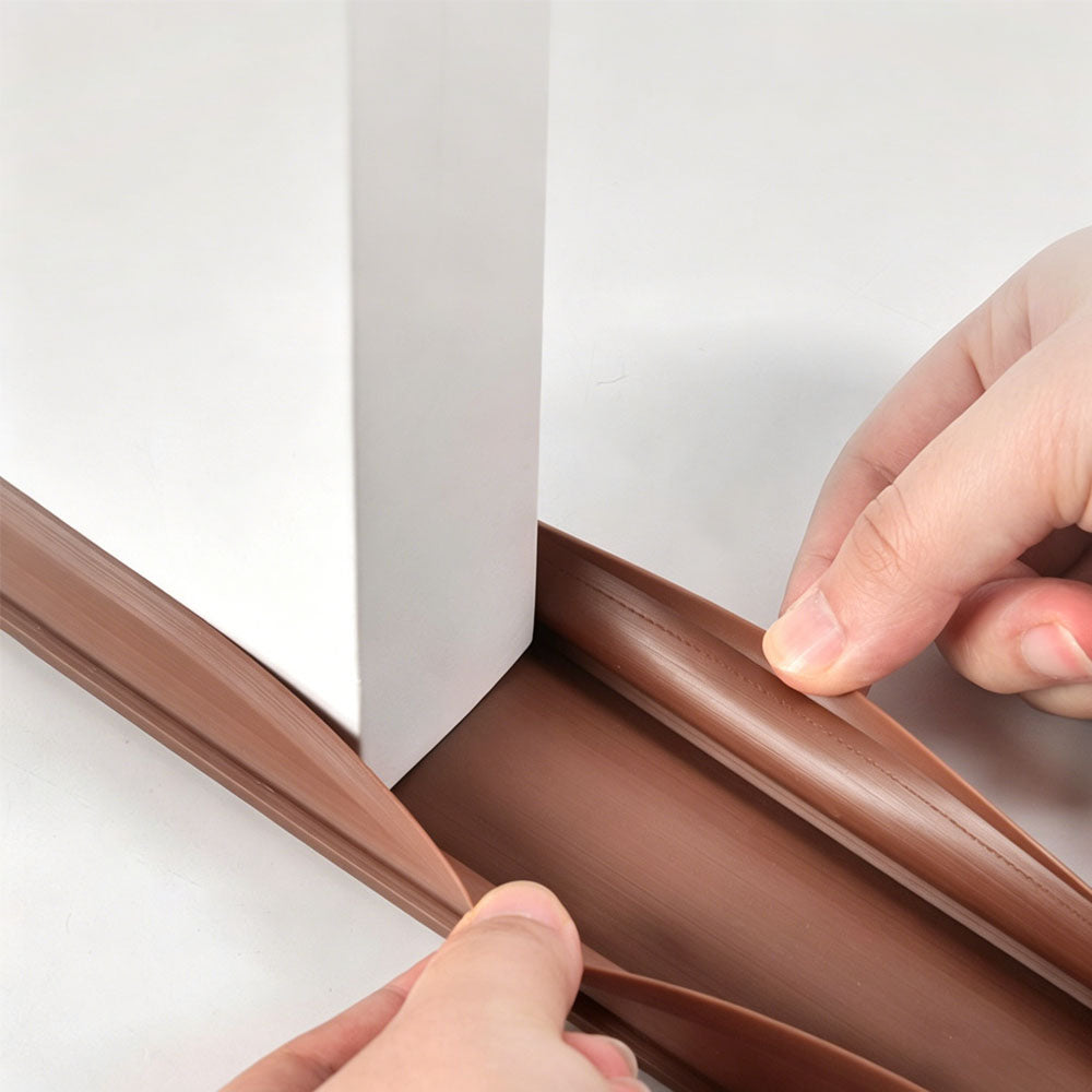 2PCS Door Draft Stopper Door Seal Strip Silicone Brush for Bottom Gap