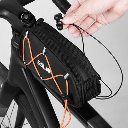 Bike Frame Bag Bicycle  Front Top Tube Storage Bag with Reflective Ropes for Road Cycling