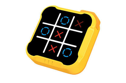 Electronic Tic-Tac Toe Game Handheld Puzzle Game Console for Kids-Yellow