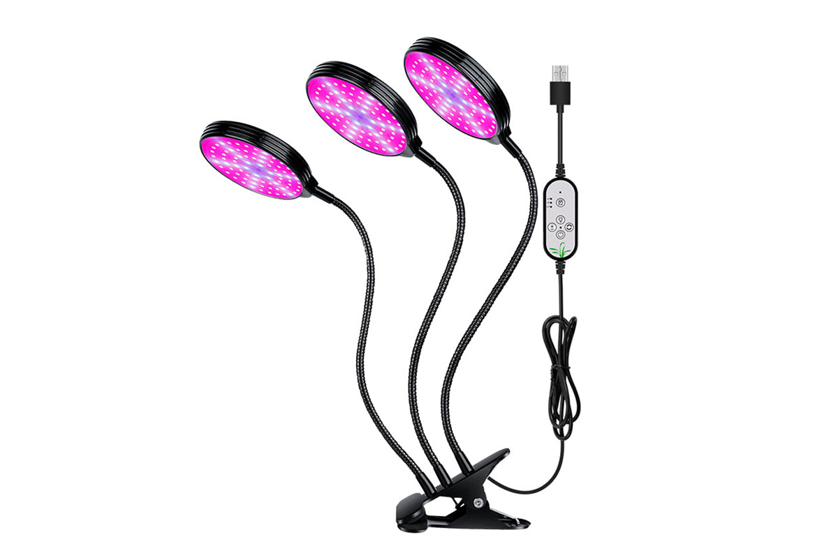Indoor Plants LED Grow Lights Suitable Greenhouse Flowers Veg Succulents Potted Growth-Triple Heads