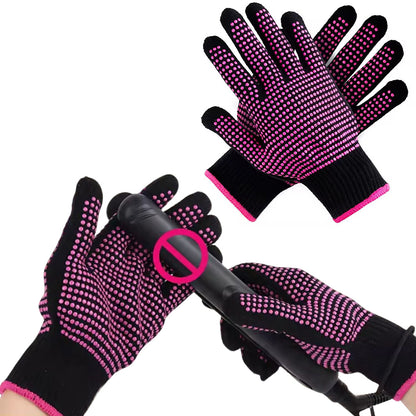 2 Piece Heat-Resistant Styling Gloves for Curling Irons