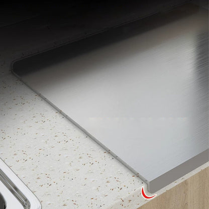 Stainless Steel Cutting Board with Raised Edge