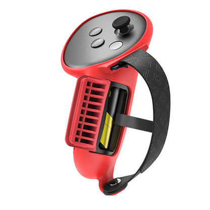 7-Piece Silicone Protective Case Set for Meta Quest 3S VR Headset Accessories Red