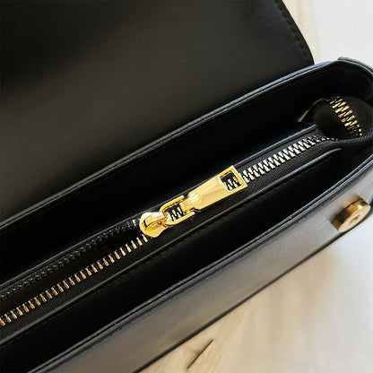 One Shoulder Bag For Women Trendy Underarm Bag Fashion Handbag-Black