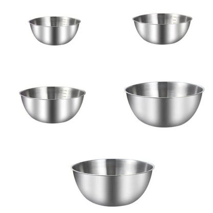 5PCS Stainless Steel Mixing Bowls Set for Kitchen Baking and Meal Prep