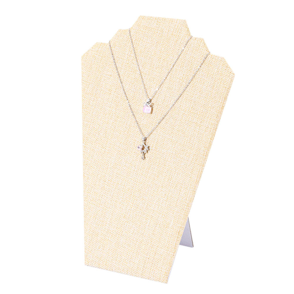 2Pcs Foldable Flannel Necklace Jewelry Bust Display Stands-Linen