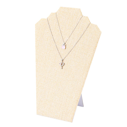 2Pcs Foldable Flannel Necklace Jewelry Bust Display Stands-Linen