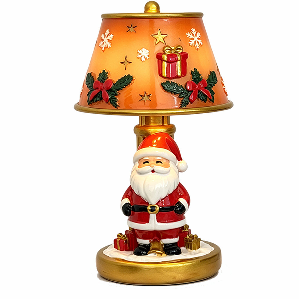 Christmas Table Lamp Vintage Resin Desk Light - Santa
