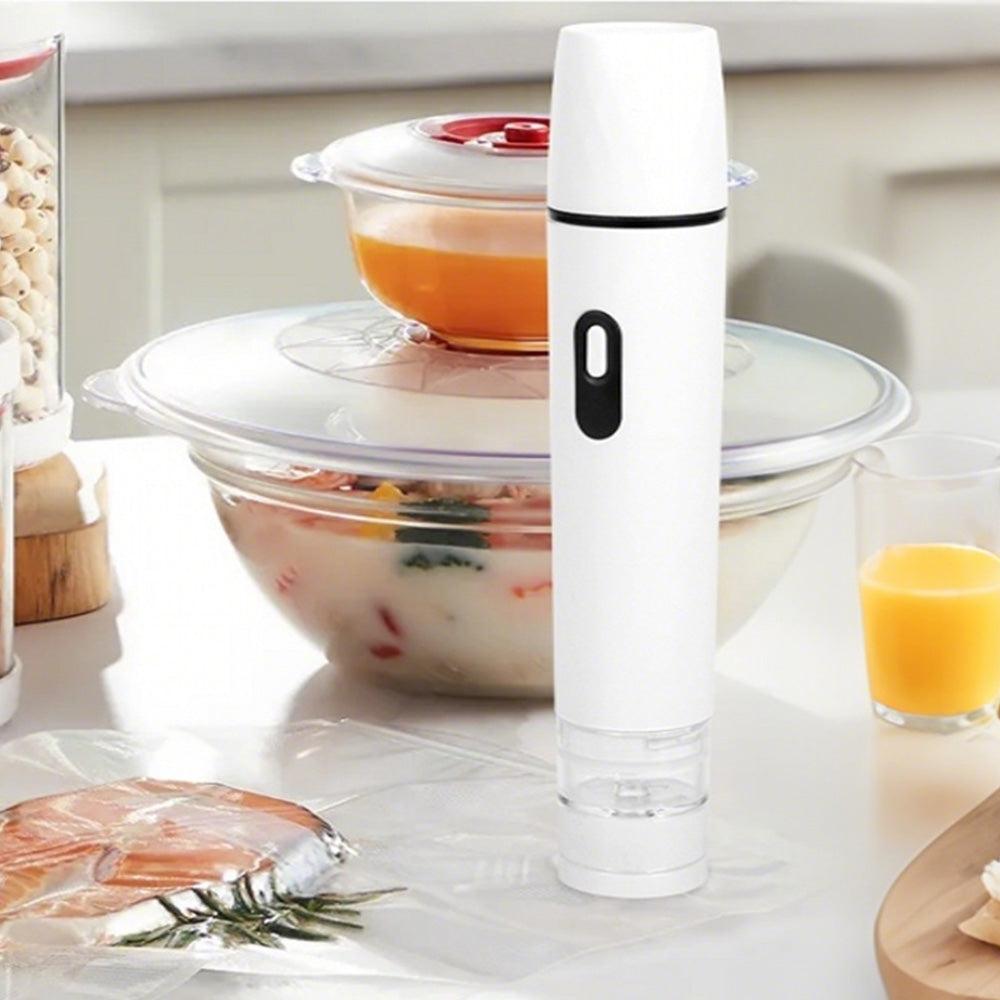 Compact Vacuum Sealer for Food Storage with 15 Reusable Vacuum Bags