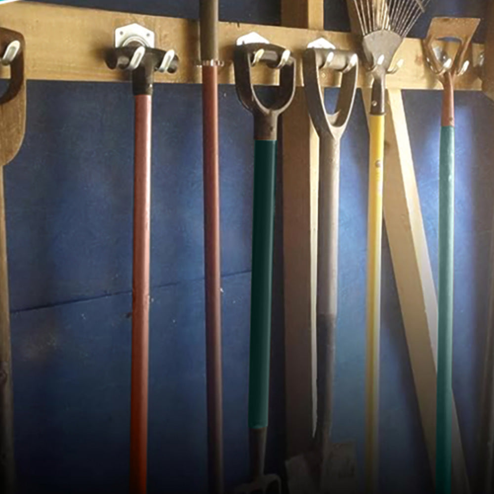 4Pcs Tool Hanger Hooks with Screws Wall Mounted Garage Hooks Tool Organizer for Home Garden