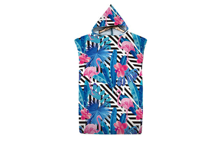 Swimming Pool Surf Poncho Changing Robe With Hood Quick Dry Beach Bathrobe-Style 3