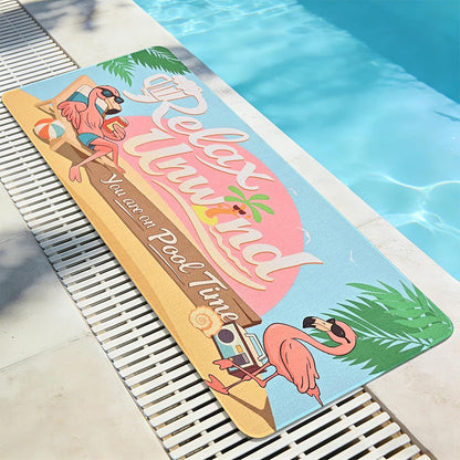 Summer Pool Floor Mat Non Slip Diatomite Mat for Outdoor Patio Beach-Style1
