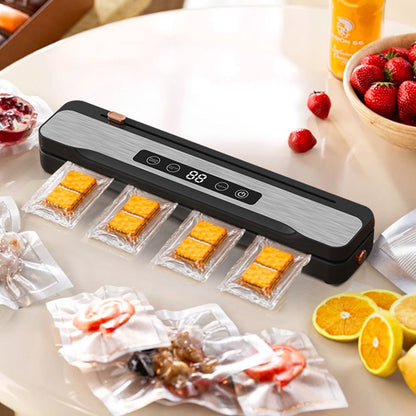 Wet & Dry Dual-Use Food Vacuum Sealer Machine with Built-In Cutter