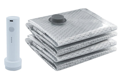 6 Piece Vacuum Bags with Rechargeable Air Pump