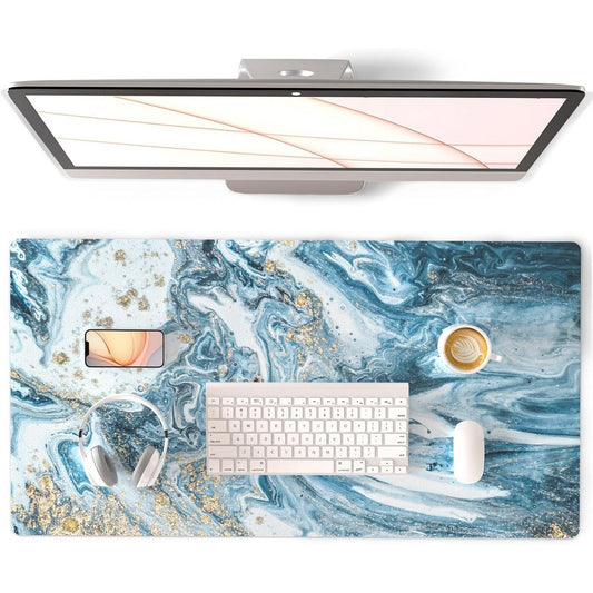 Large Mouse Pad Desk Mat for Desktop Protector Writing Pad for School Office-blue