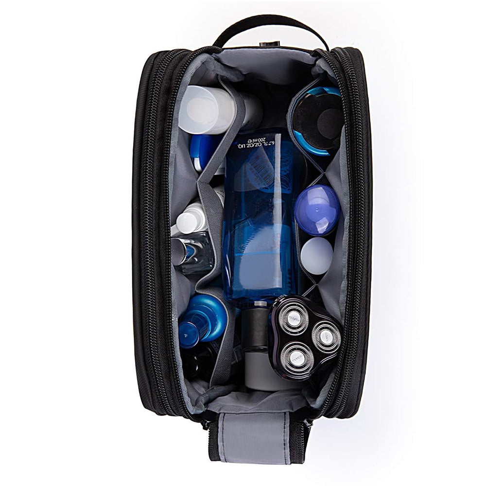 Travel Toiletry Bag Shaving Organizer for Men Women Black