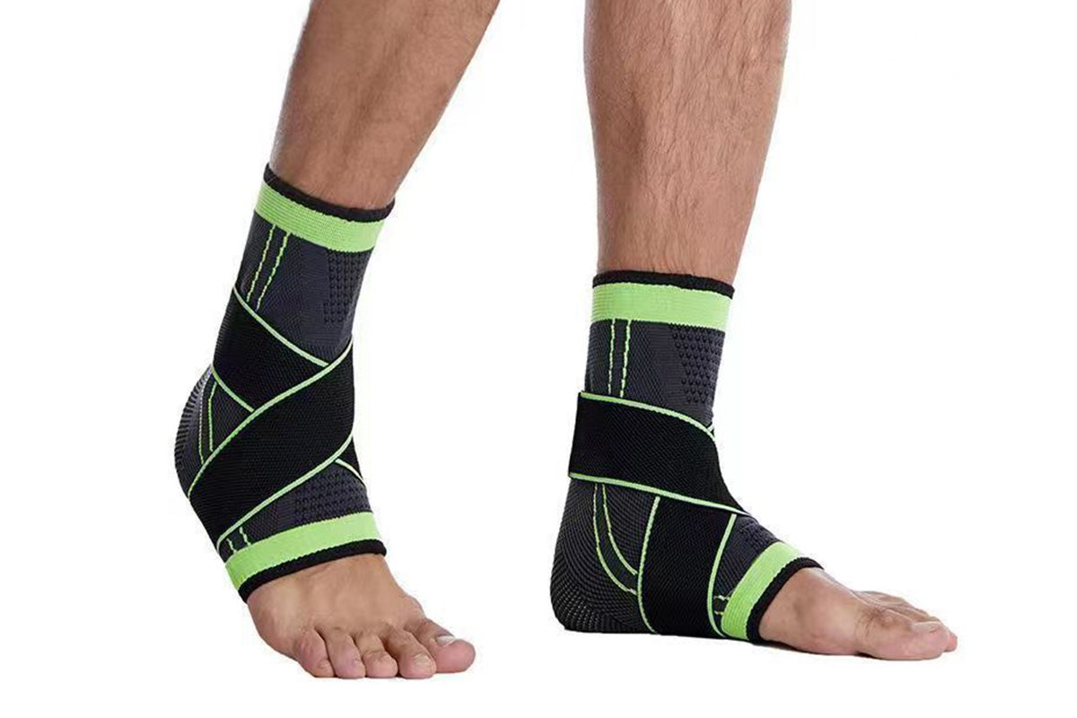 Sports Ankle Brace Support Compression Sleeve for Foot Stabilization-Black