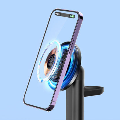 3-in-1 Wireless Magnetic Charging Station Charger Stand for iPhone Apple Watch AirPods Wireless Charging Phone Black