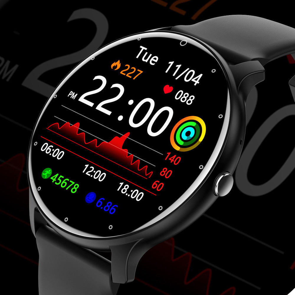 Smart Watch with HD Screen and Multiple Sport Modes - Black