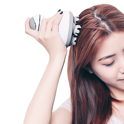 Portable Electric Scalp Massager Smart Head Scratcher with Replacement Massage Heads