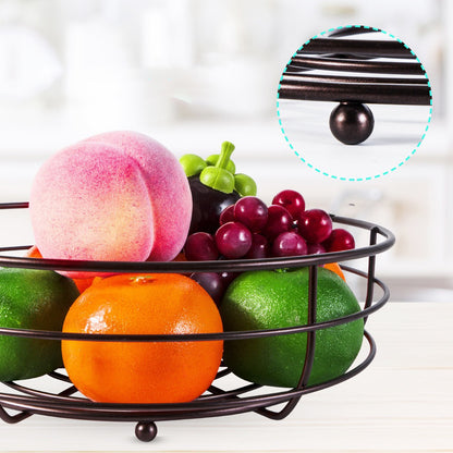 2-Tier Detachable Fruit Basket with Banana Hanger