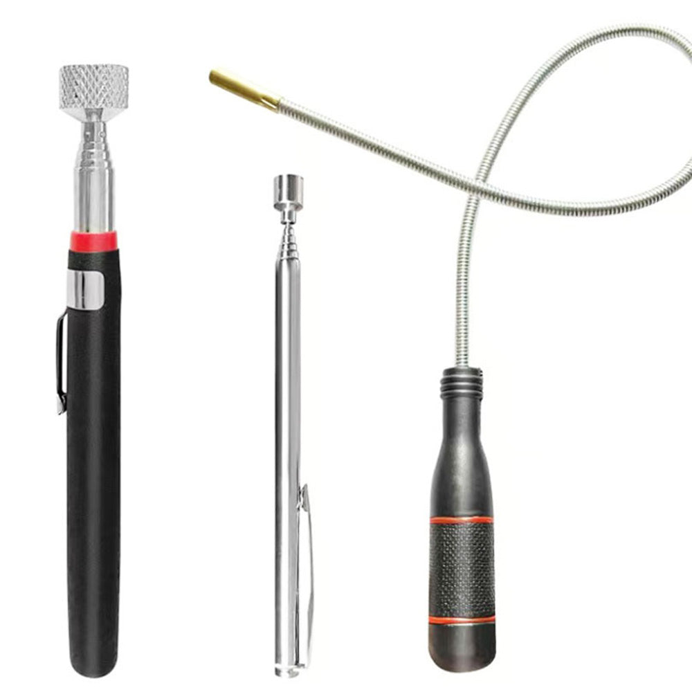 3Pcs Set Telescoping Pick-up Tools Bendable Spring Stick for Metal Objects