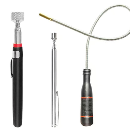 3Pcs Set Telescoping Pick-up Tools Bendable Spring Stick for Metal Objects