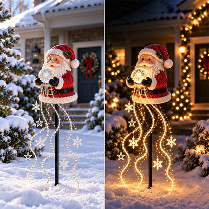 Solar Santa Stake Solar Light Warm LED Garden Decoration Light
