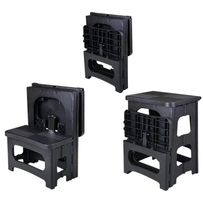 Folding 2-Step Stool Portable Footstool for Kitchen Home Toilet Bedroom Office Bathroom RV