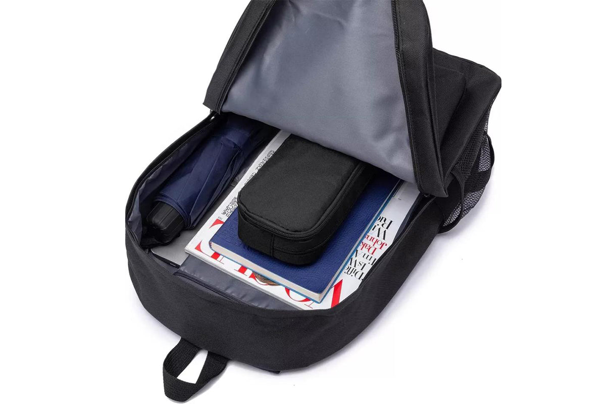 Large Capacity Pencil Case Pen Bag Organizer School Office Cosmetic Stationery Storage -Black