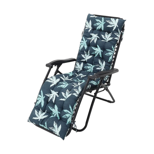 Patio Lounge Chair Cushion Floral Printed Lounger Cushions with Ties Dark Green