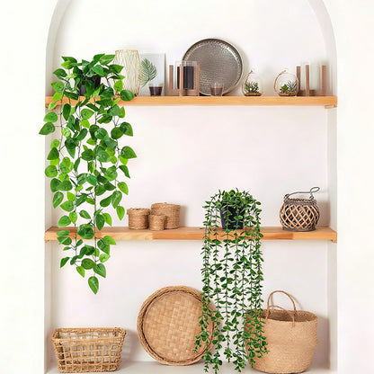 4 PCS Fake Hanging Plants with Pots
