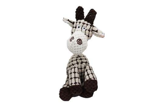 Stuffed Plush Cute Dog Toys with Squeaker for Training and Entertaining-Beige